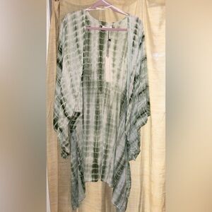 Green Tie-Dye Kaftan Dress